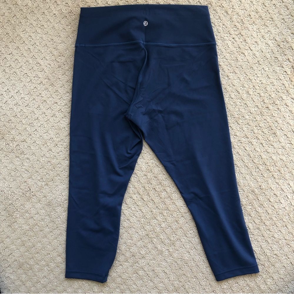 Lululemon Wunder Train High-Rise Crop 23" Size 12 Mineral Blue - Picture 8 of 12